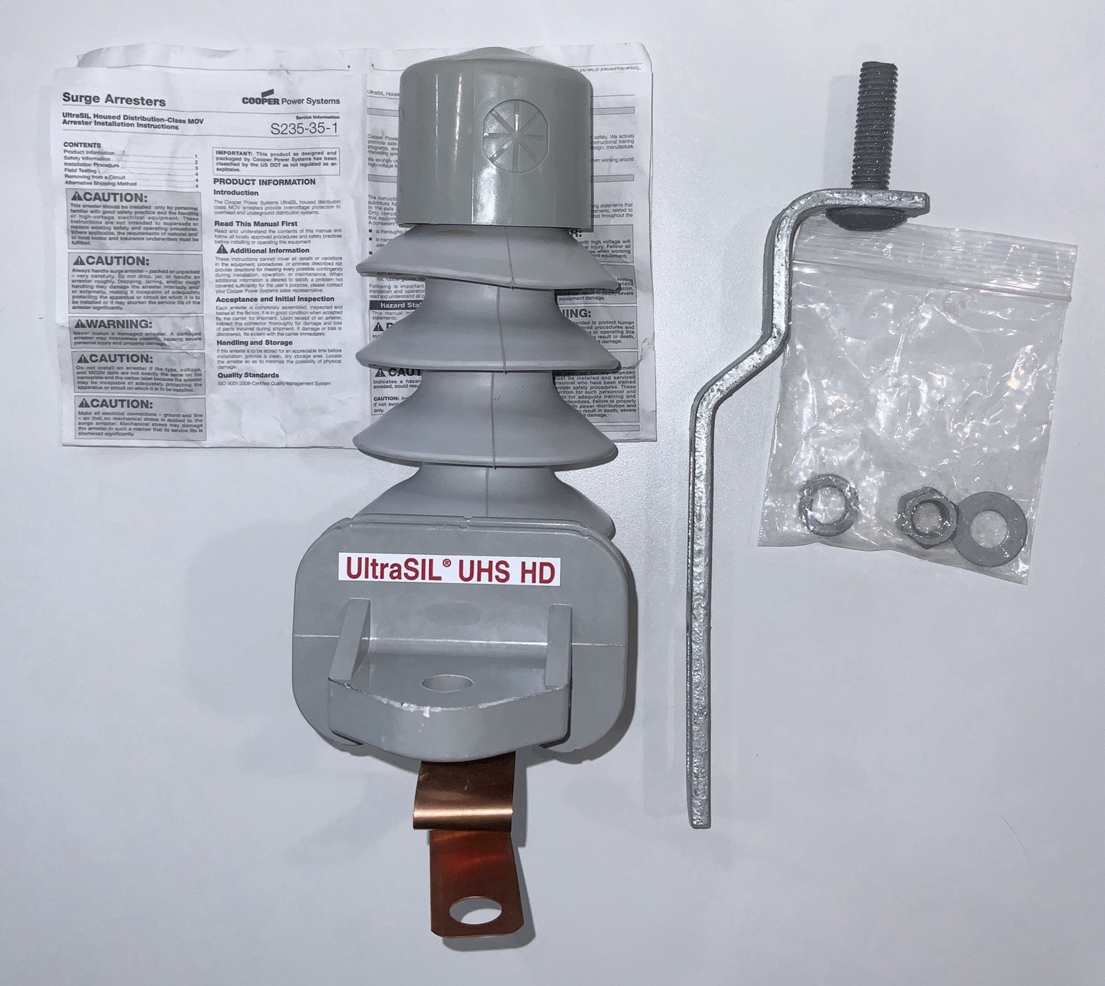UHS10050A1C1C1A Cooper Power Systems UltraSIL MOV Arrestor 10KV 8.4 MCOV