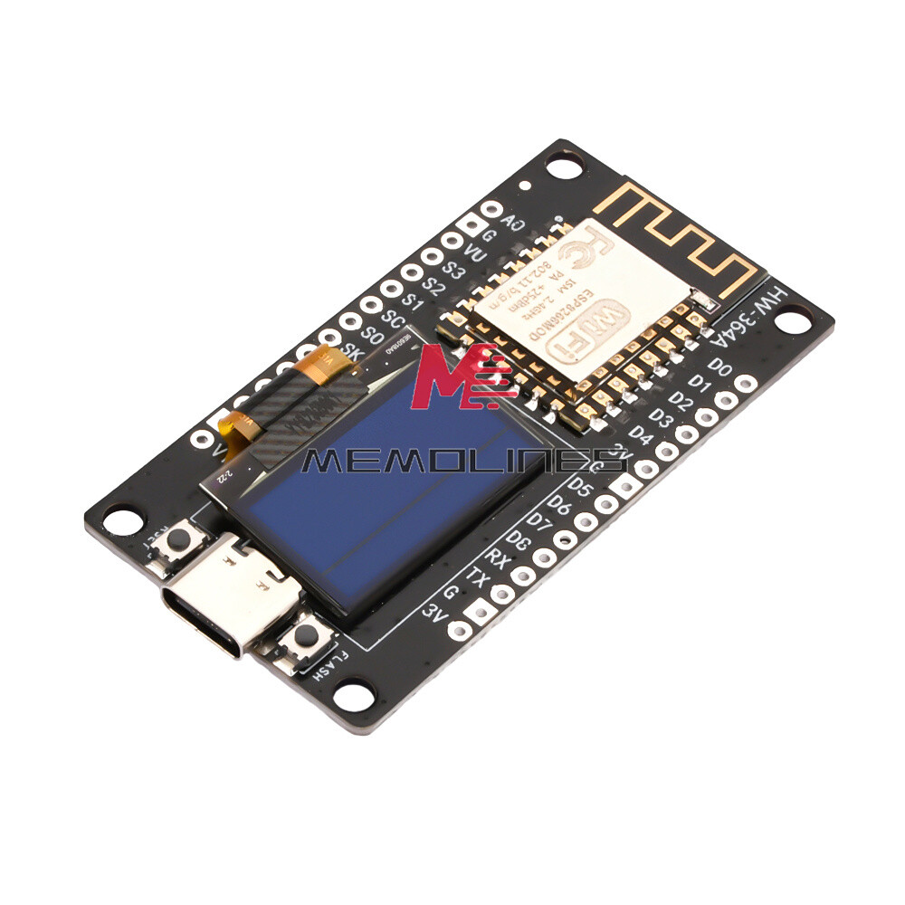 1-10Piece 0.96″ ESP-12F Nodemcu ESP8266 WIFI Development Board Type-C/Micro USB