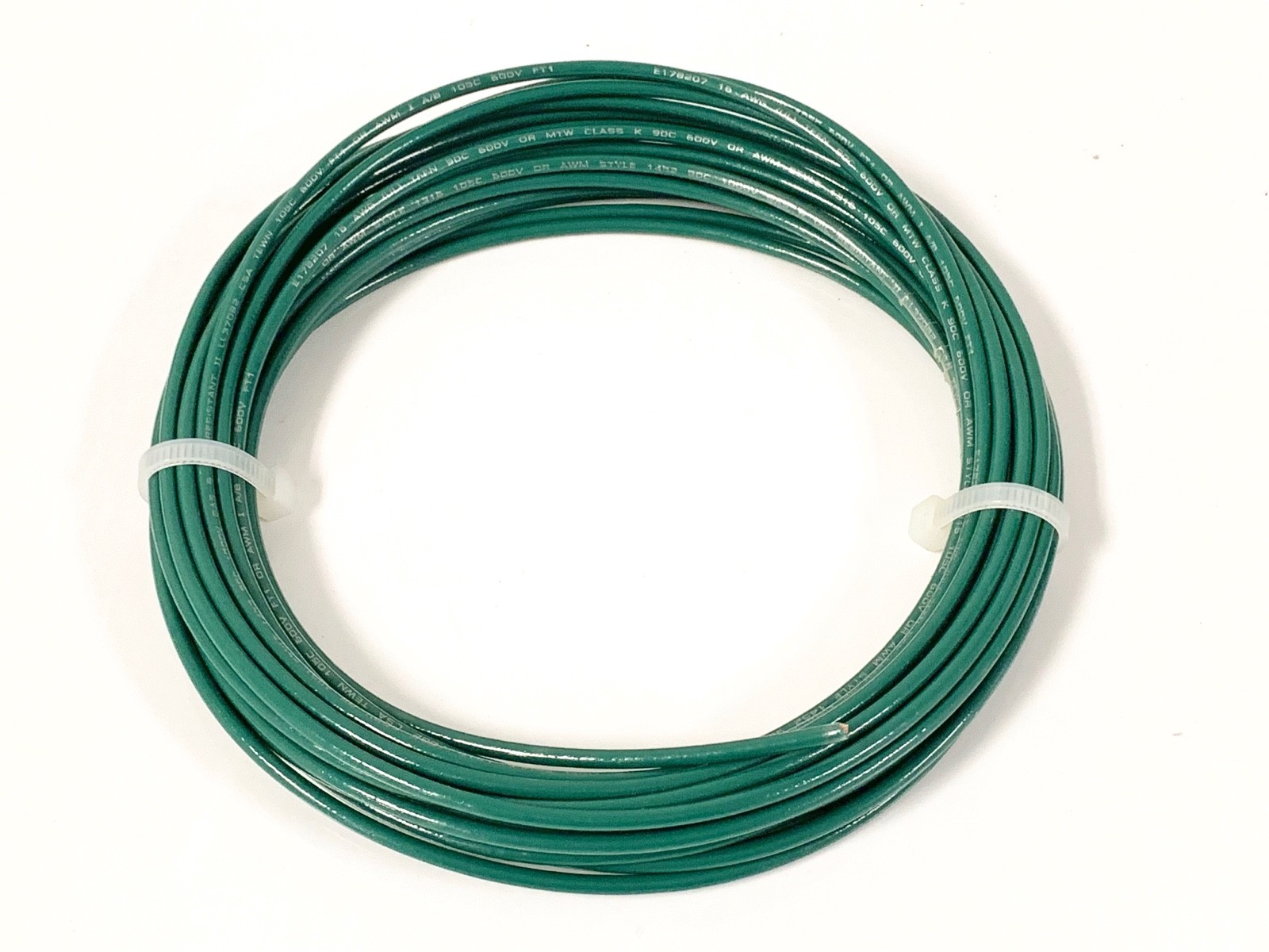 16 GAUGE TFFN TEWN WIRE GREEN 100′ FEET 600V COPPER STRANDED GROUND WIRE