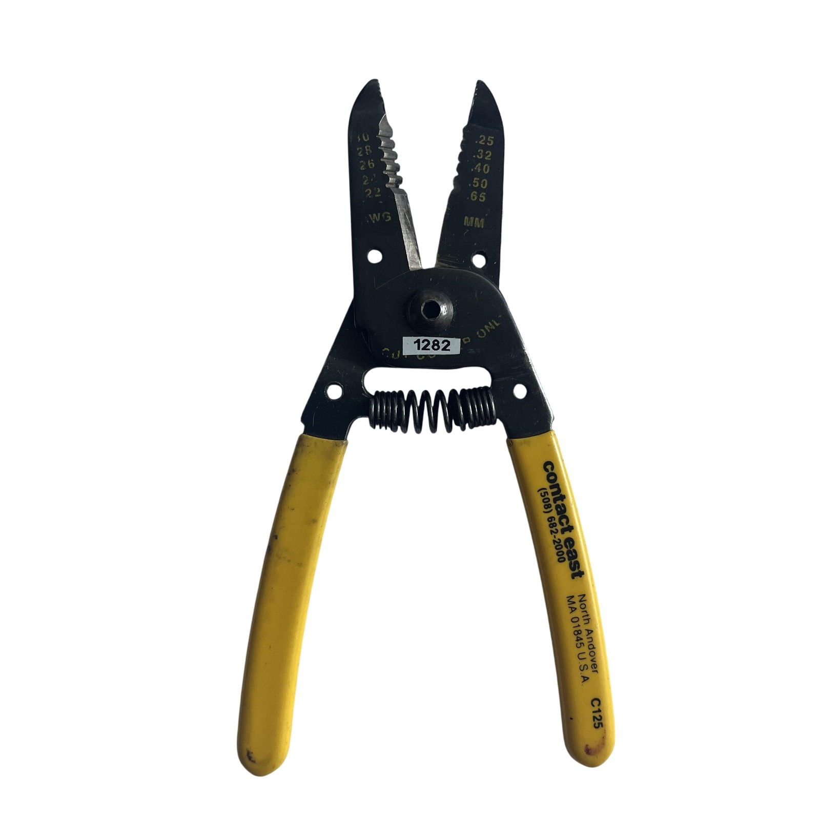Contact East C125 Wire Stripper Cutter Tool Yellow Handle USA AWG MM Multi Size