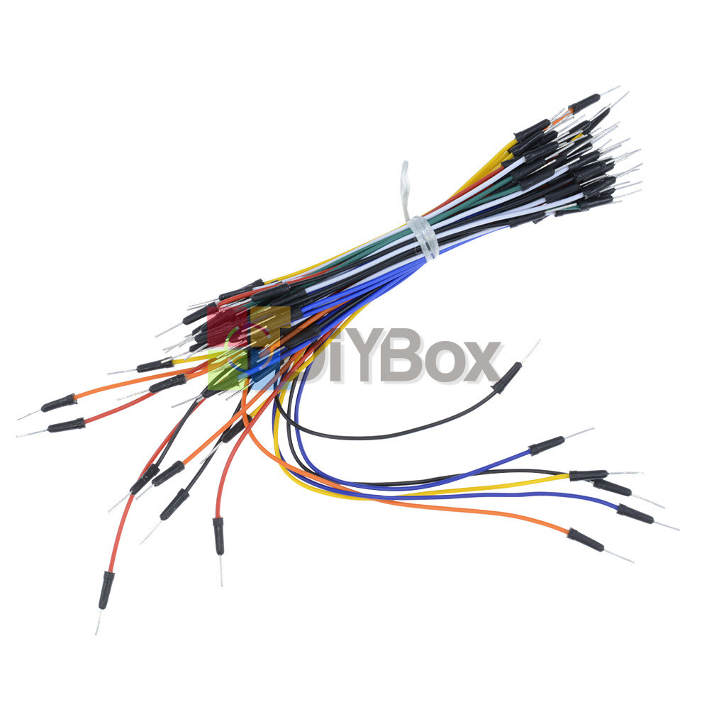 65pcs Male to Male Solderless Flexible Breadboard Jumper Cable Wires Color