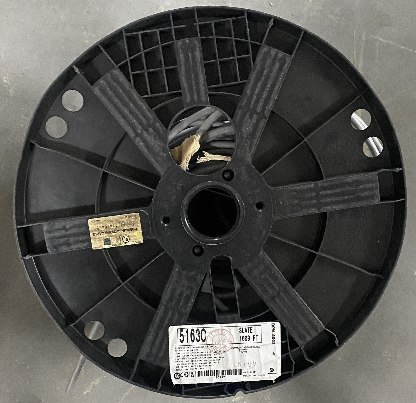 Alpha Wire 5163C SL005 Xtra Guard® 1 Shielded 3 Conductor 18 AWG 1000ft