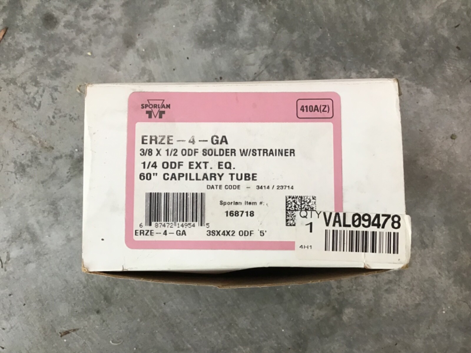 Sporlan ERZE-4-GA Expansion Valve 4 Ton NOS