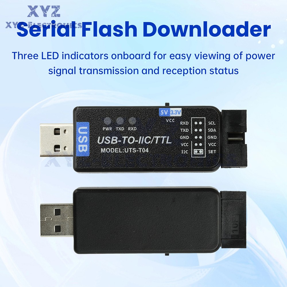 USB to IC2 IIC/TTL Serial Port UART Communication Module Flashing Downloader