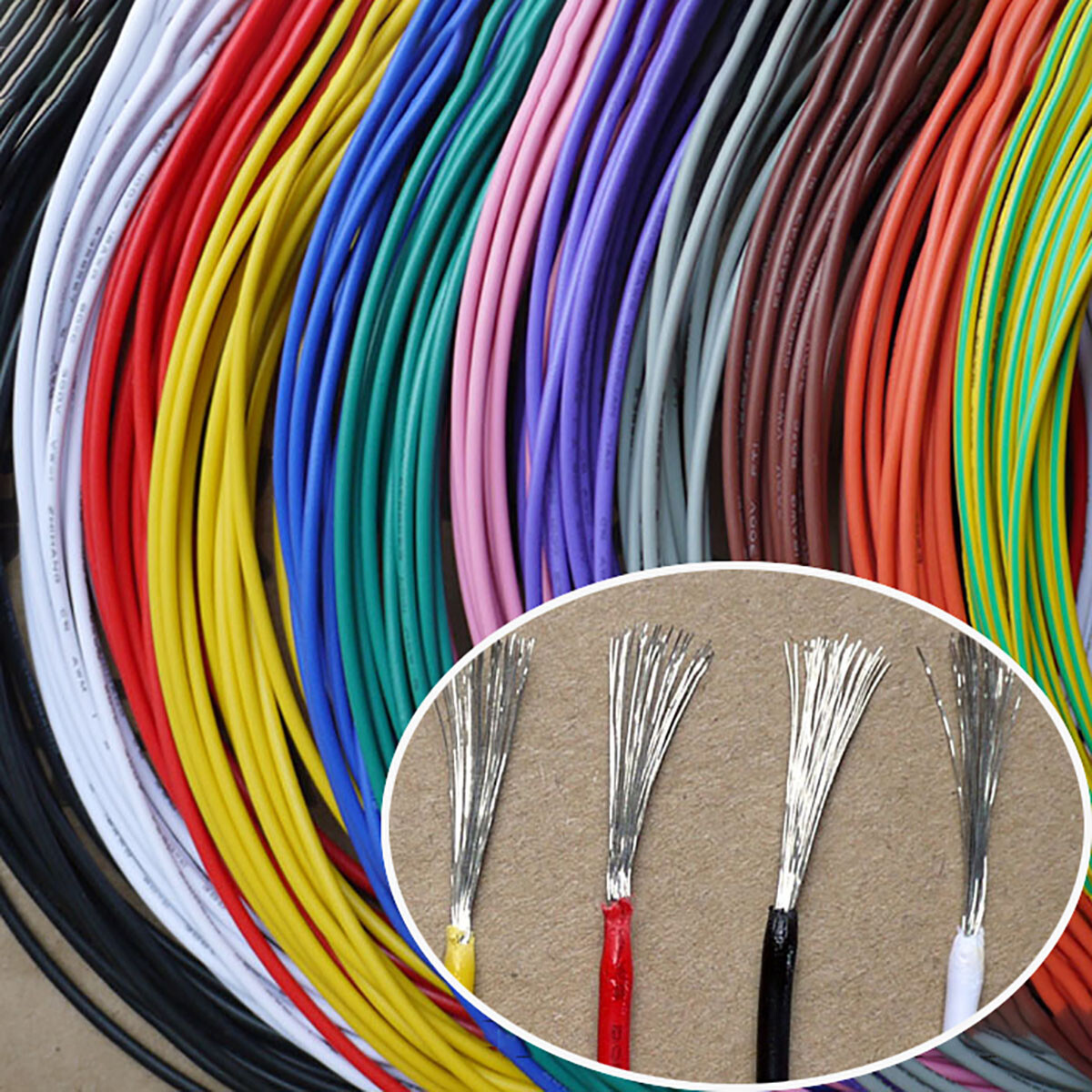 16awg – 30awg Flexible Electronic Wire UL1007 Stranded Cable 11 Colors Choose