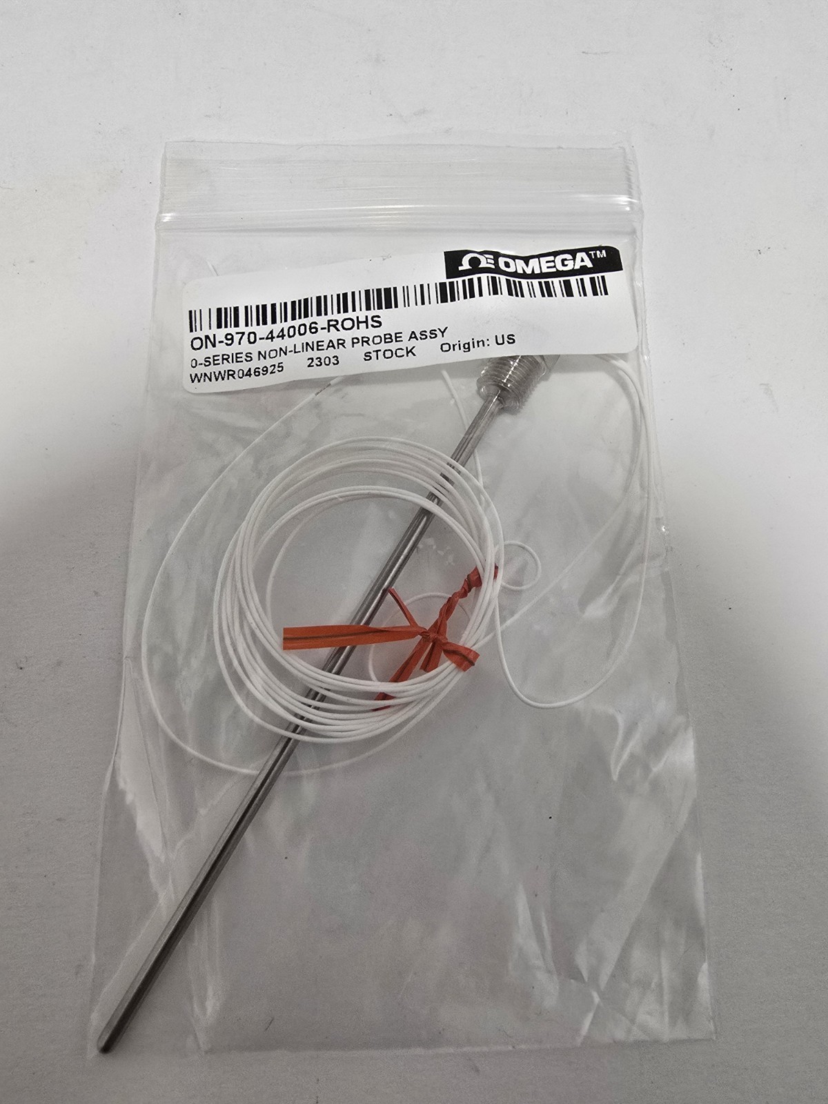 OMEGA ON-970-44006 Thermistor 5″ Probe With Threaded Mounting Fitting 1/8″ NPT
