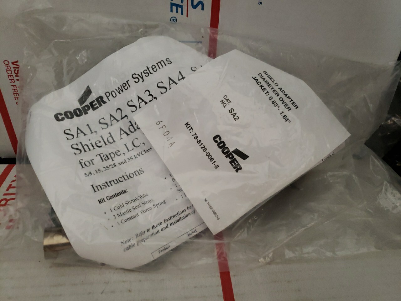 New Cooper Industries Power Systems Shield Adapter Diameter Over Jacket ~ T3#89
