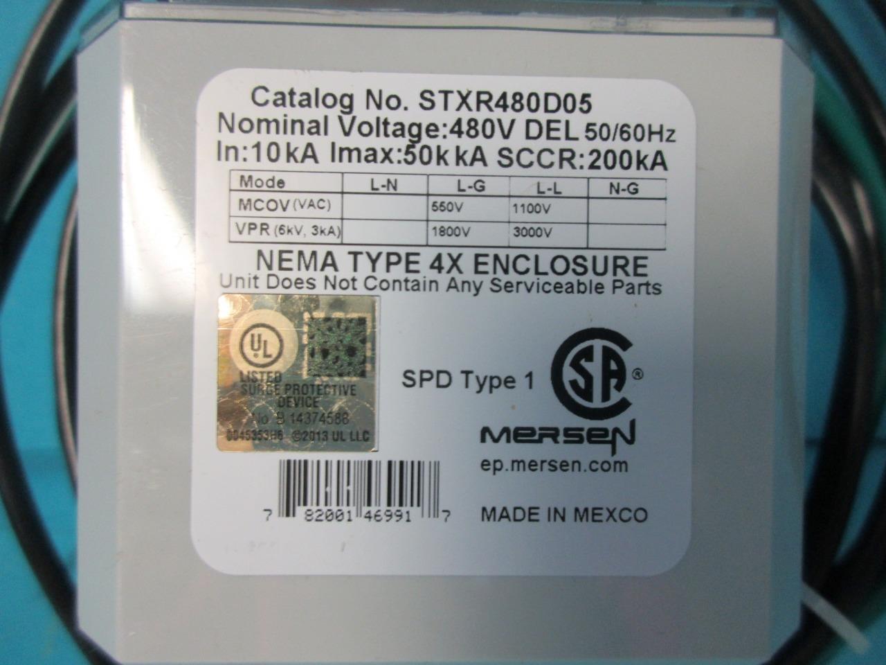 NEW MERSEN STXR480D05 SURGE PROTECTIVE DEVICE 480V 10KA IN PROTECTION NEW IN BOX
