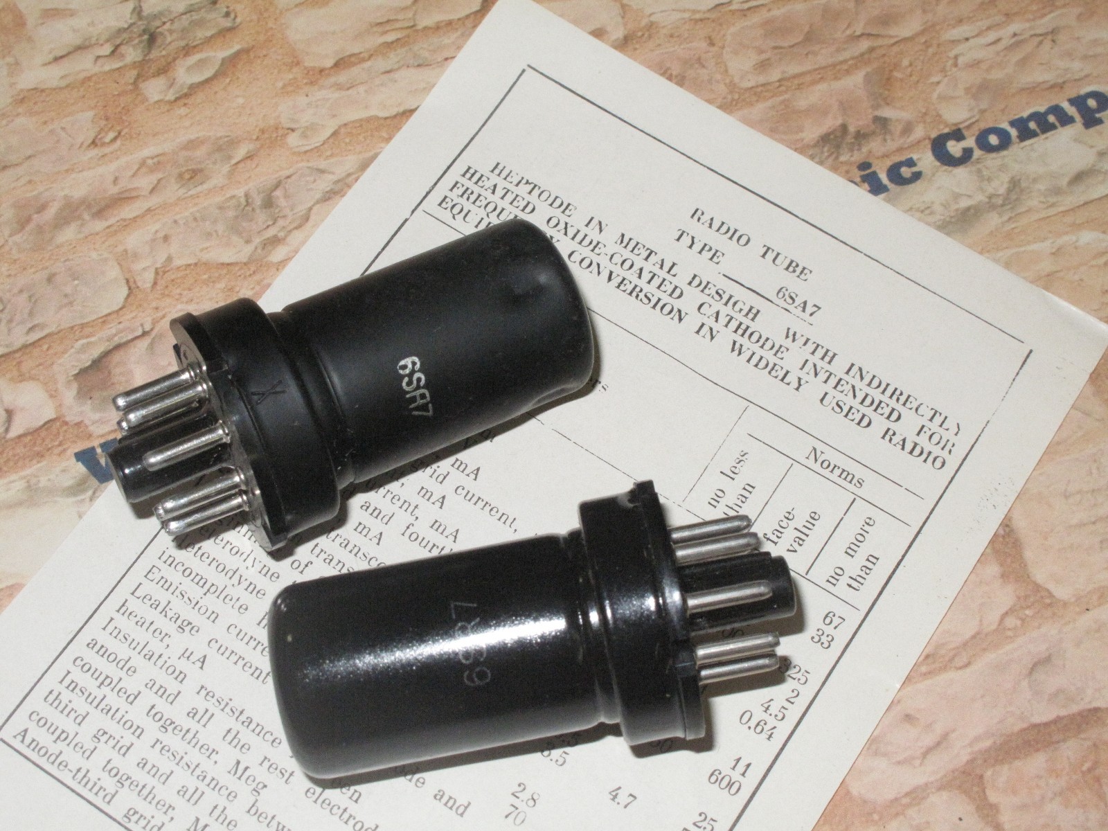 1pcs – USSR 6SA7 Vacuum Tube – NOS