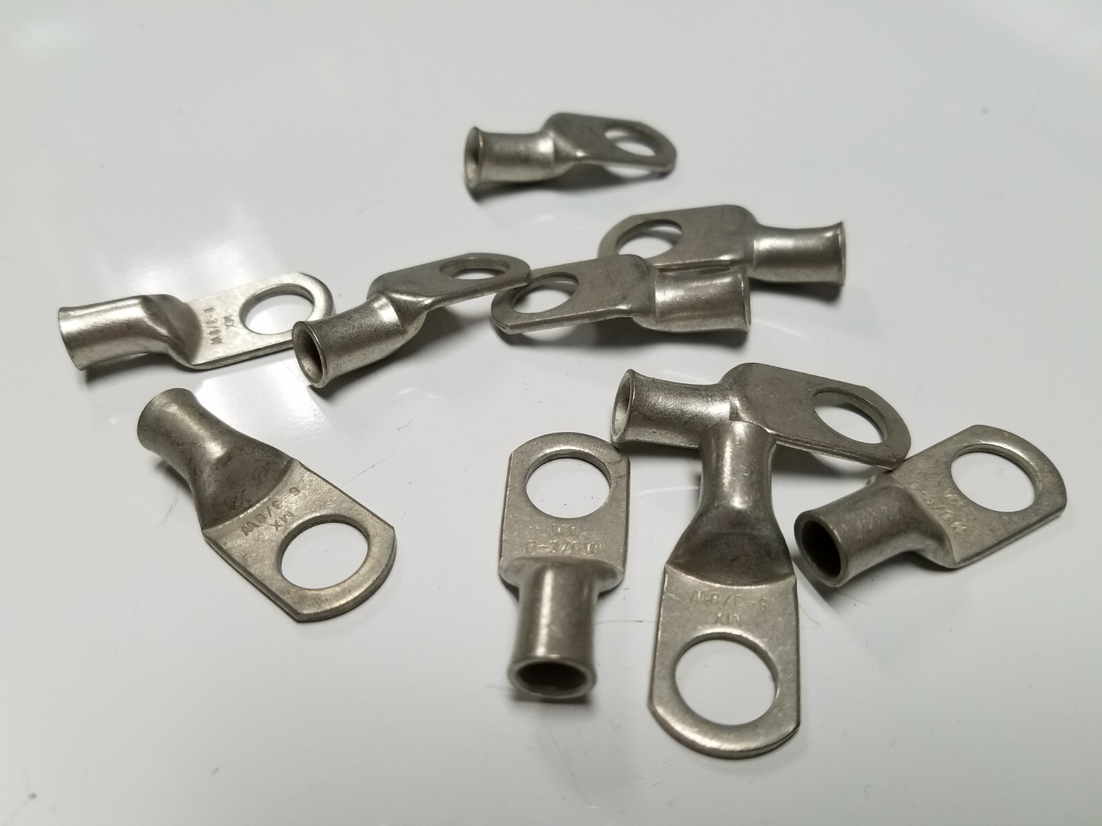 10 TIN PLATED Copper Ring Lug Terminal # 6 Wire Gauge 3/8″ Stud MOLEX PRD