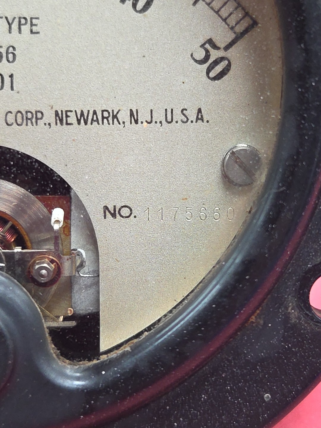Vintage U.S.N Weston Electrical Model 301 Untested Gauge CV 22056 KS 7701 TD