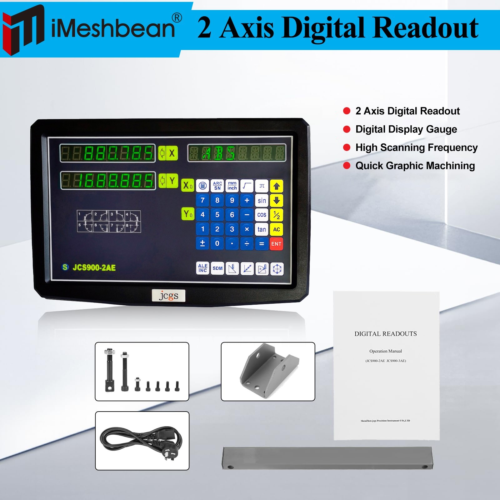 US Digital Linear Scale 2Axis/3Axis Readout DRO Display Kit CNC Milling Lathe