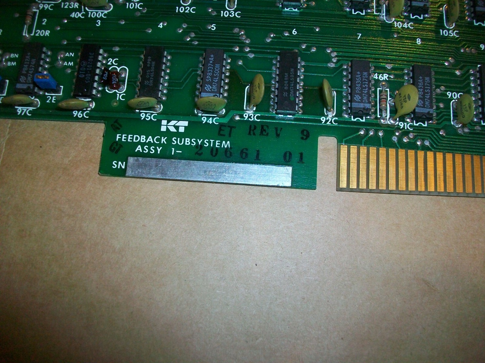 KEARNEY AND TRECKER 20661-01 FEEDBACK SUBSYSTEM ASSEMBLY BOARD
