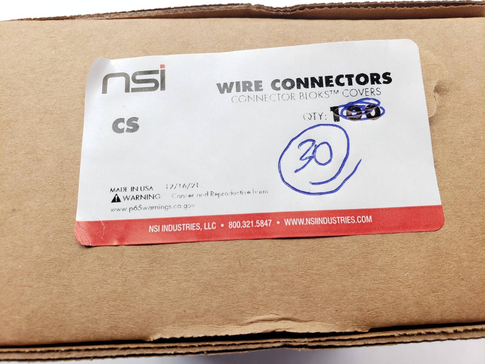 lot of 30 NSI INDUSTRIES CS Sml Power Distribution Block Cover