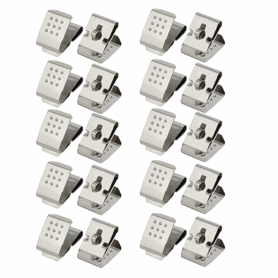20Pcs Silver Tone Metal AA/14500 Battery Positive Negative Shrapnel Contact