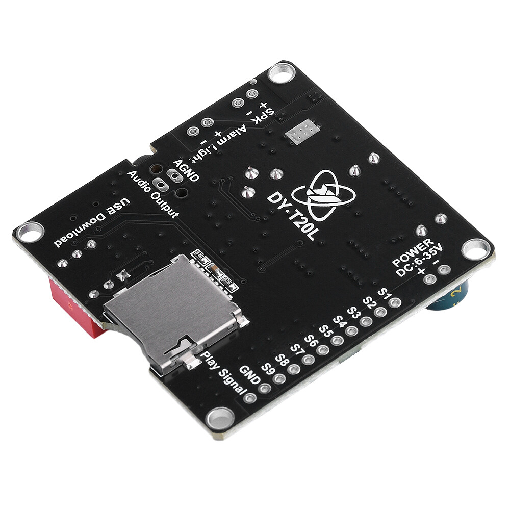 20W 9-Way MP3 Player Voice Playback Module DC 6V-35V D-class Custom Audio Board