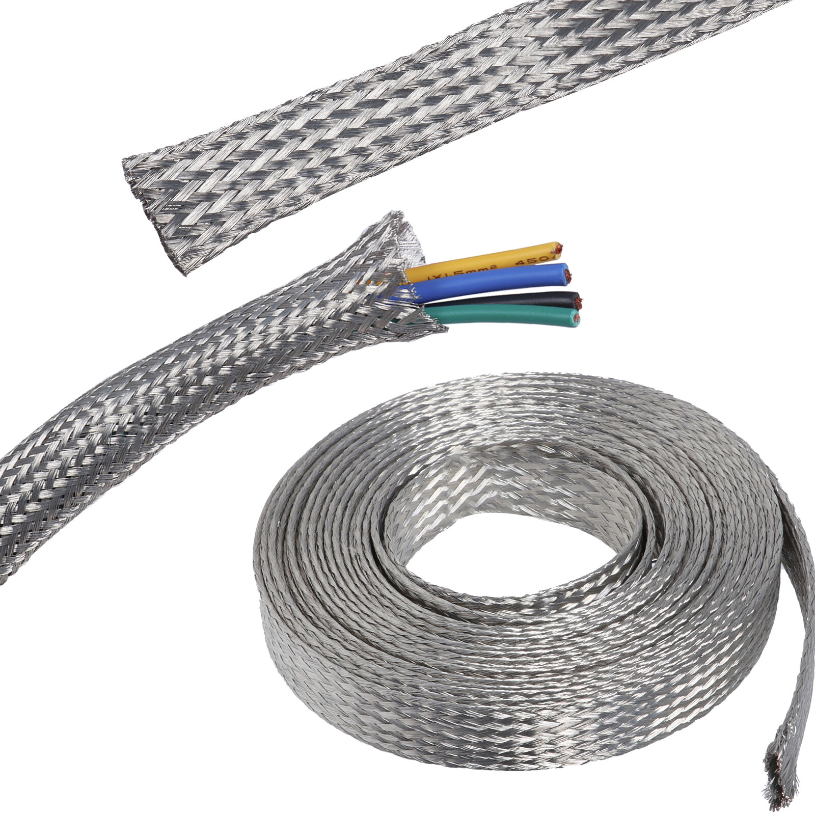 Metal Cable Shielding Sleeve Ground Straps EMI RFI ESD EMF Wire Sheathing Lot