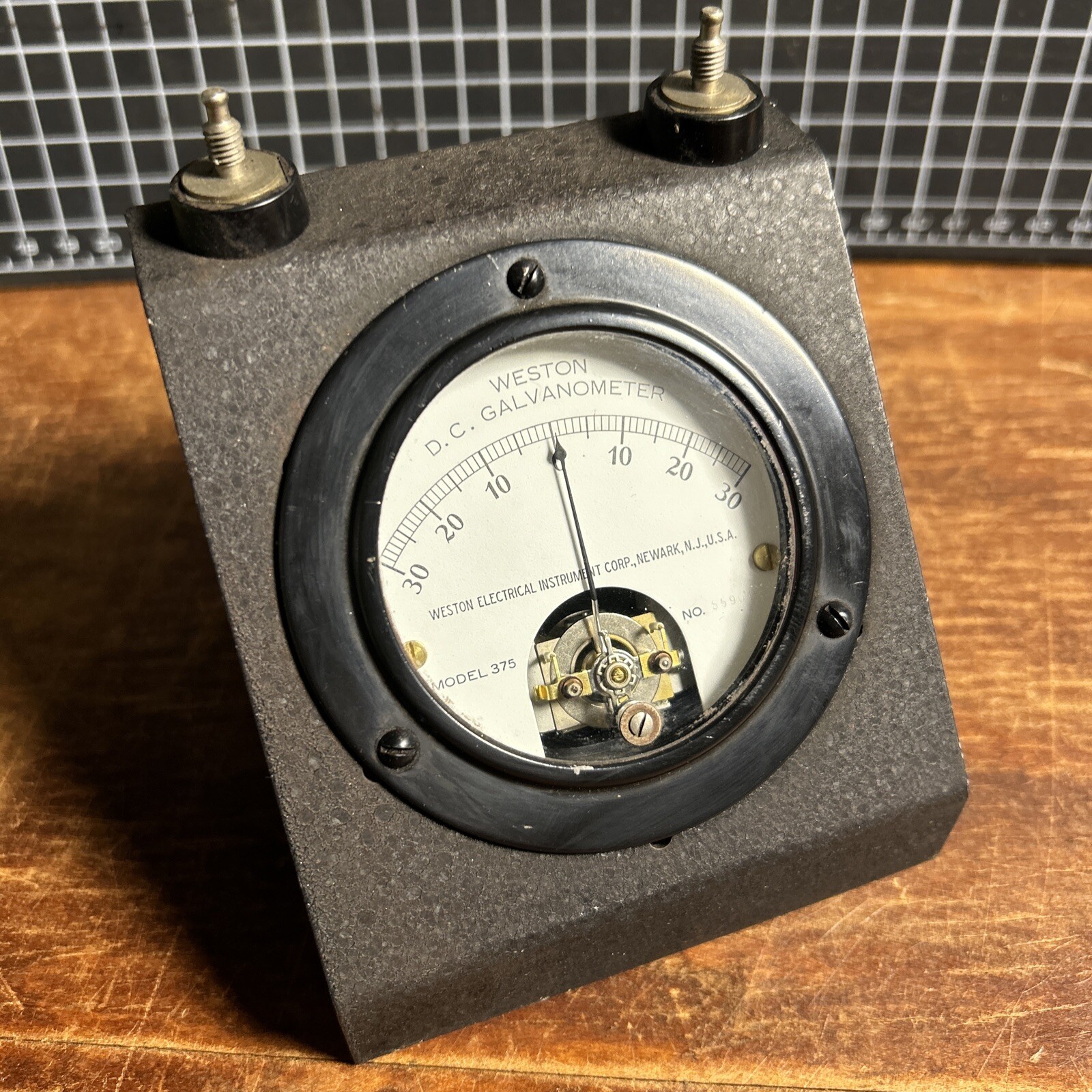 Vintage Weston Model 375 DC Galvanometer Untested Electrical Gauge