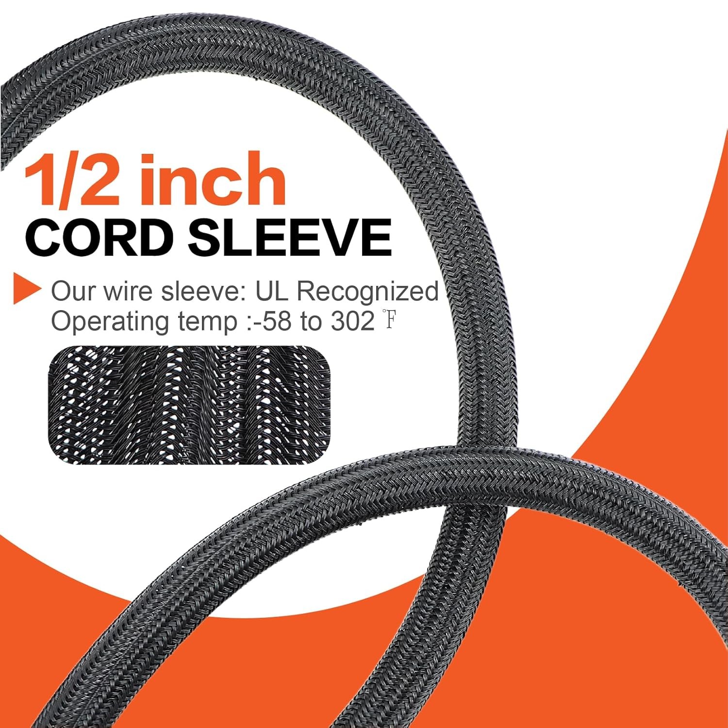 4 Gauge Wire(25ft Each – Red/Black) Copper Clad Aluminum 50FT W/Cable Sleeve