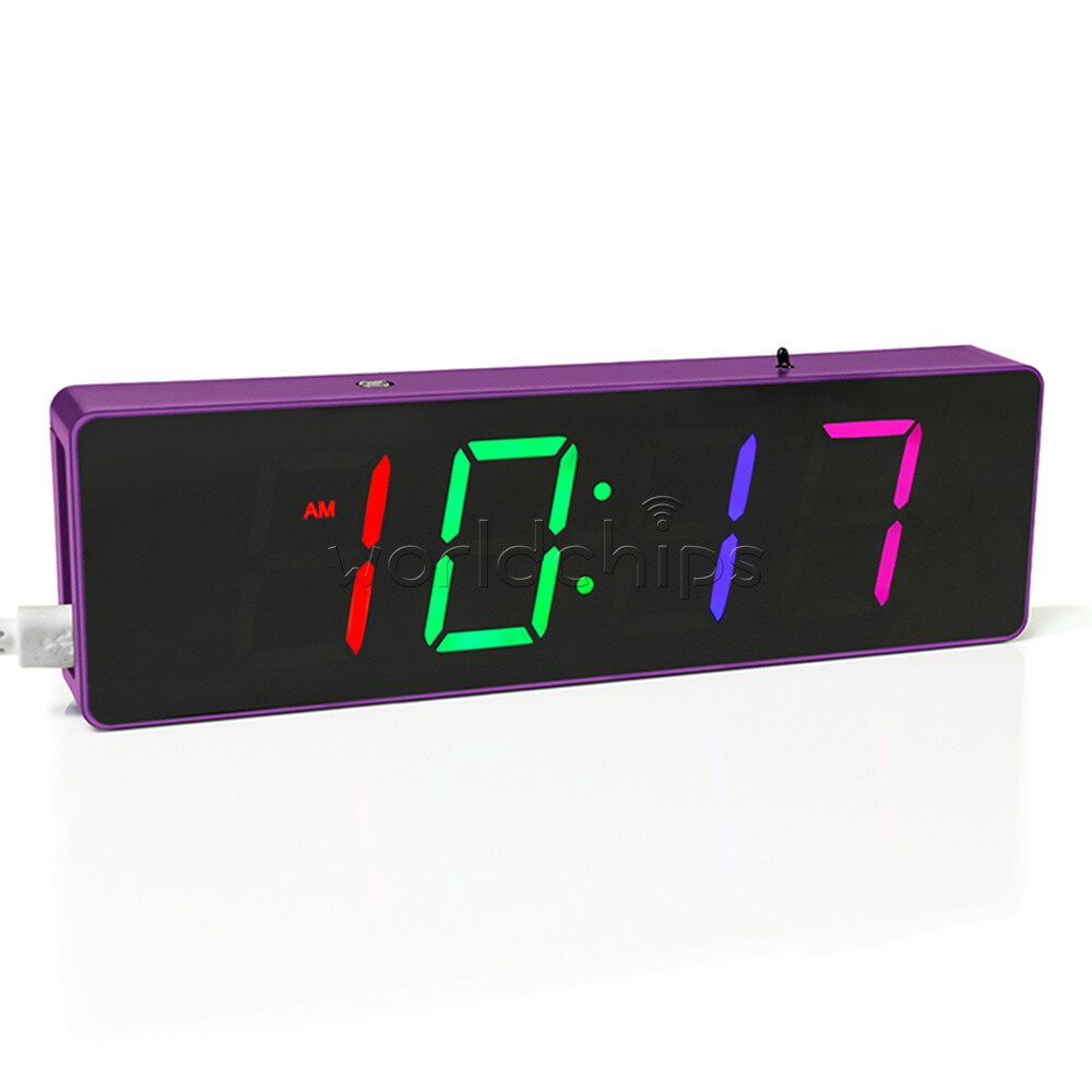 DIY Electronic Clock Kit LED Digital RGB Clock Time Temperature Date Display New