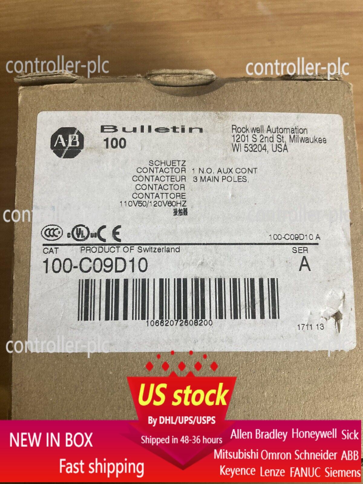 ALLEN-BRADLEY 100-C09D10 IEC CONTACTOR 9 AMP 120VAC NEW IN BOX