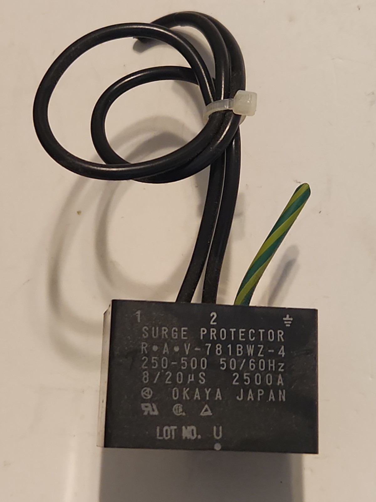 Okaya RAV-781BWZ-4 Surge Protector, 1-Phase, 250-500VAC, 2500A
