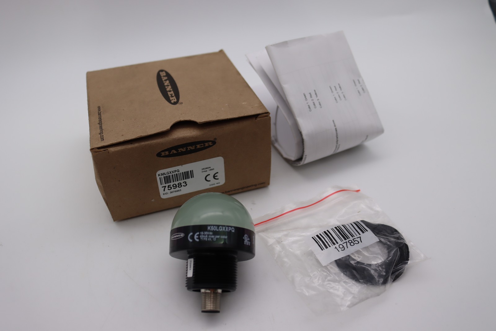 Banner One-Color 50mm General Purpose Indicator Light K50LGXXPQ K50 Core