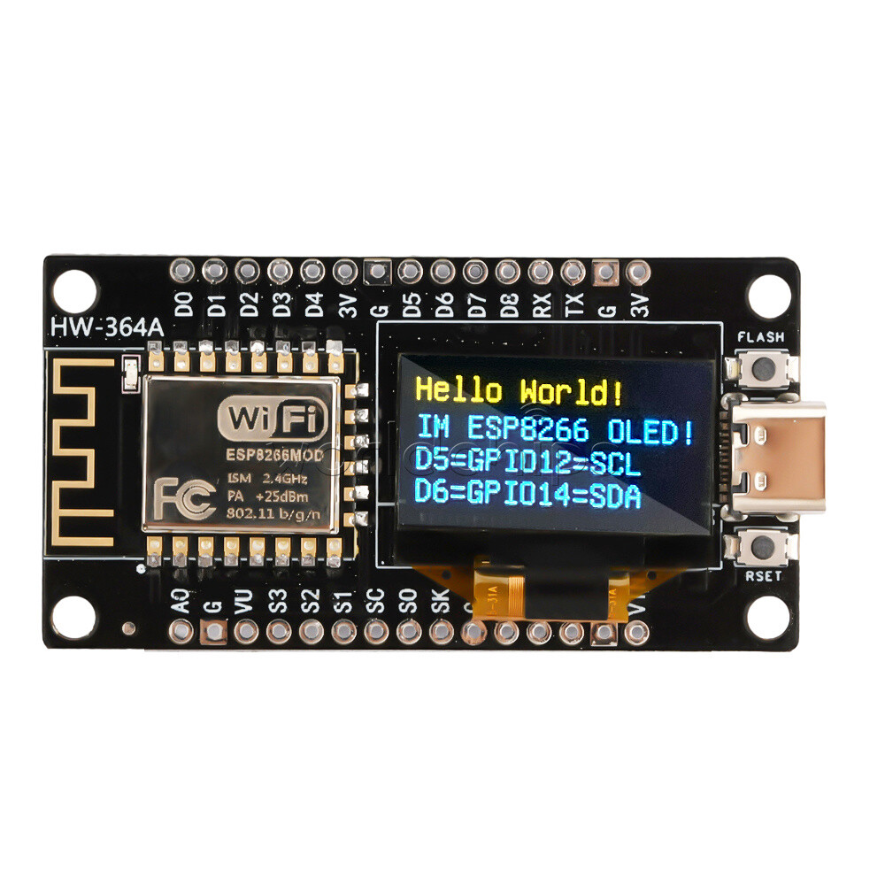 1-10Piece Type-C/Micro USB 0.96″ ESP-12F Nodemcu ESP8266 WIFI Development Board