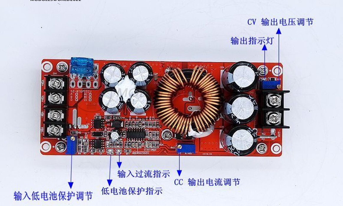 1200W 20A/1500W 30A/1800W 40A DC-DC Converter Boost Step up Power Supply Module