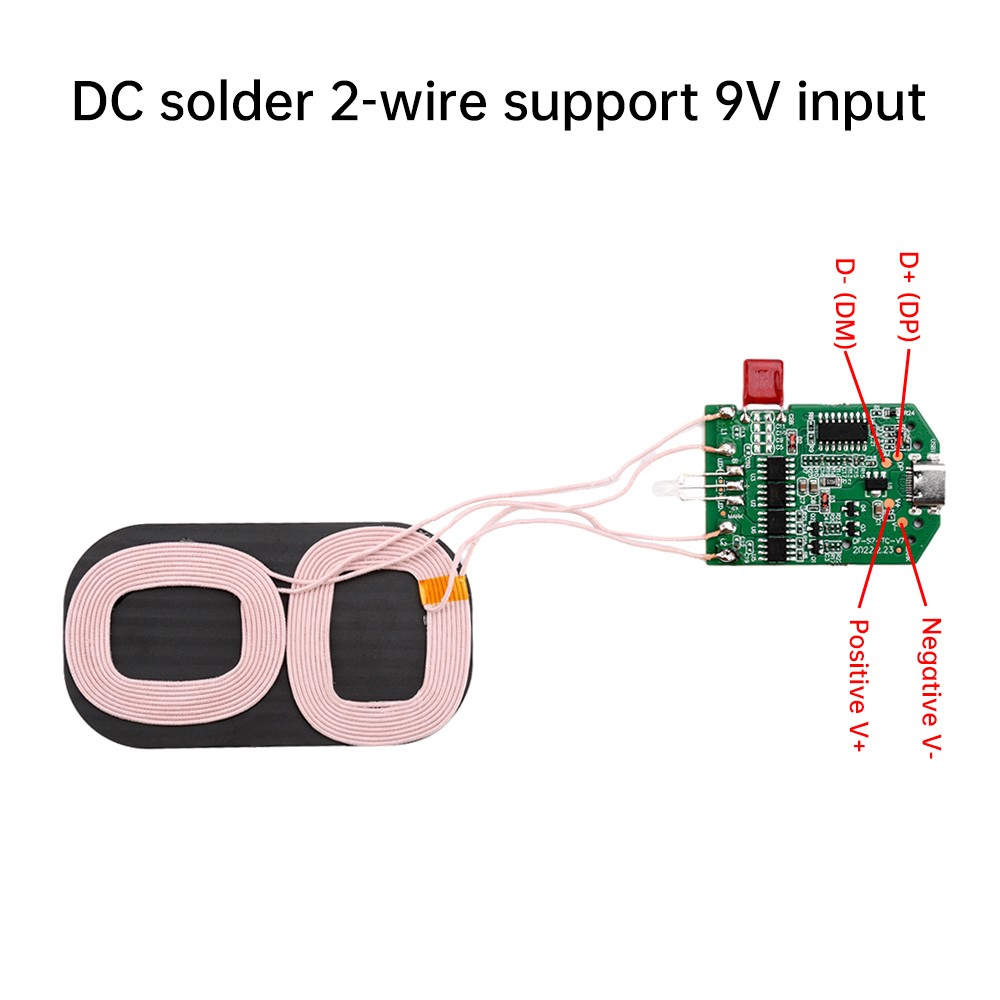 2x Dual Coil 15W Wireless Charger Transmitter Module Fast Charging Board DIY USA