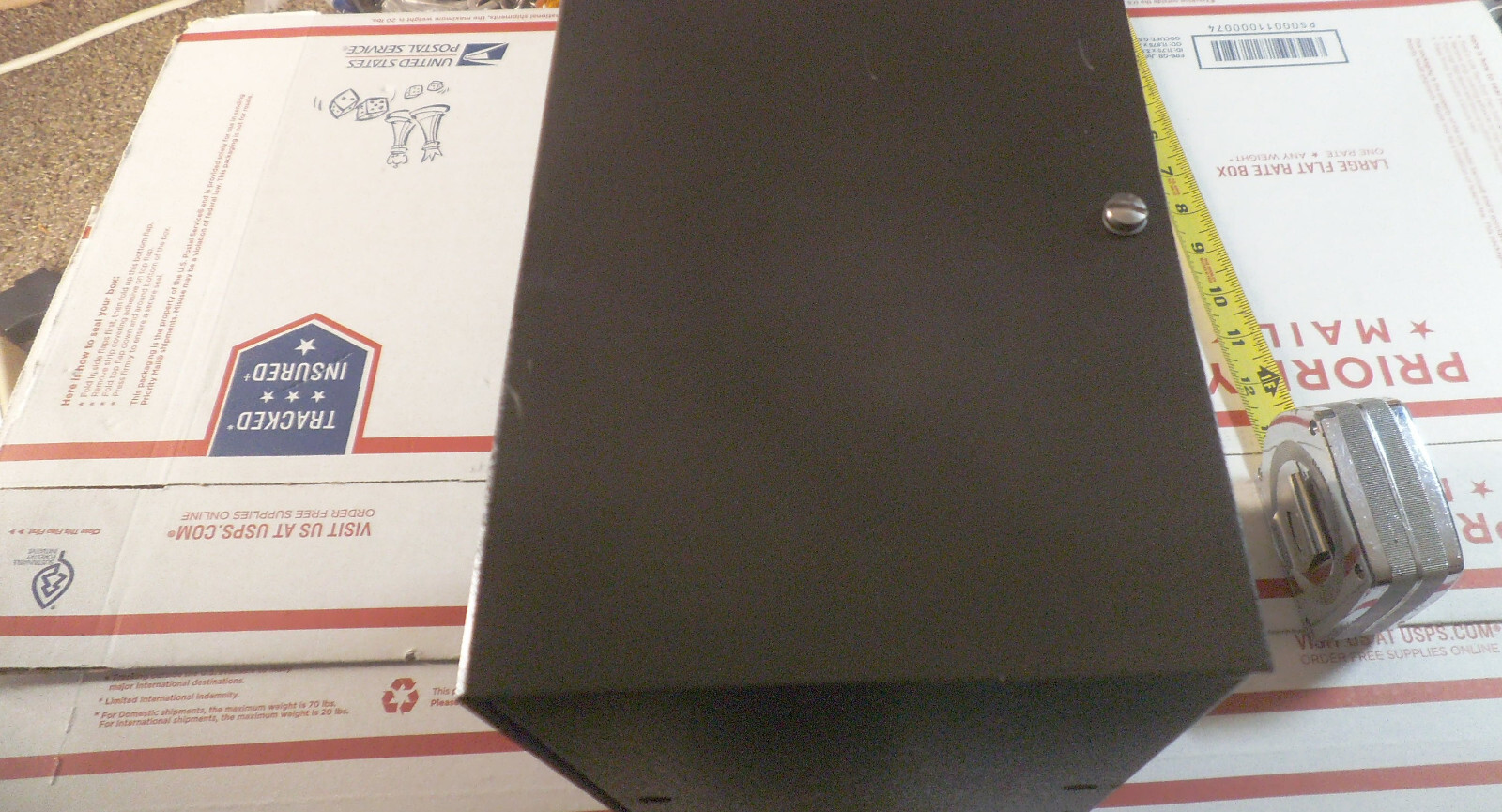 Custom electrical enclosure with Hubbell receptacles 12″ x 6″ x 5-1/2″