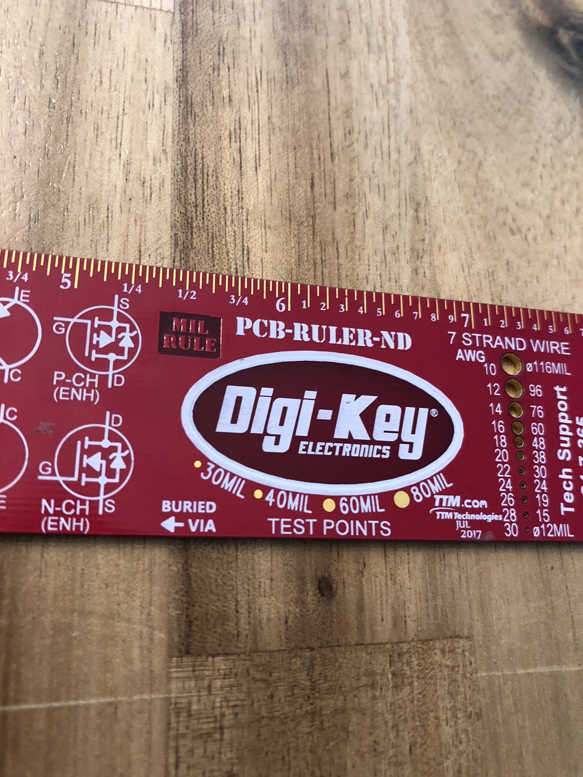 DIGI-KEY Electronics PCB-RULER-ND 12” Reference Ruler