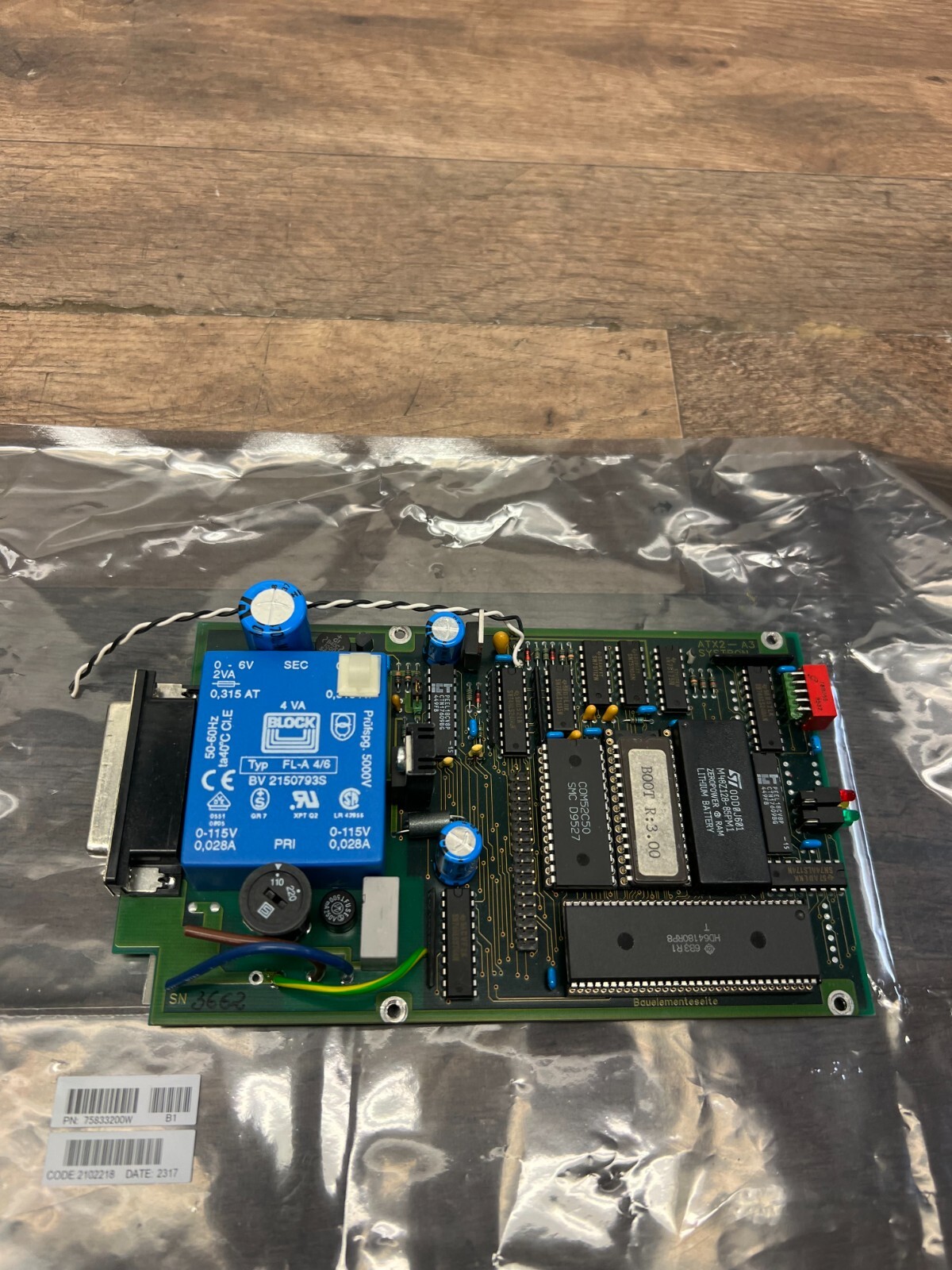Hitachi HD64180 Z80-based embedded microprocessor board