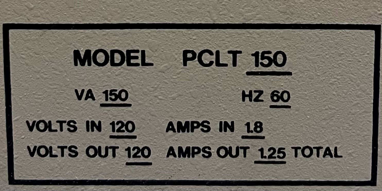 LINETAMER PCLT 150 POWER LINE CONDITIONER 150VA 60HZ IN 120 OUT 120