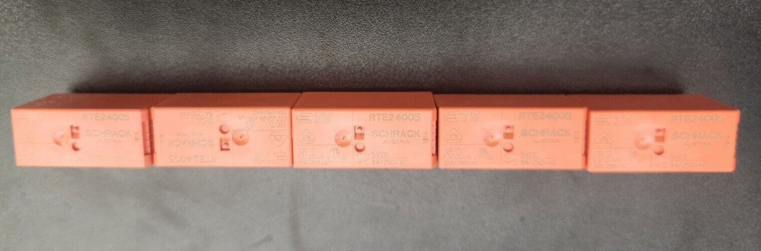 (1 PC) RTE24005 TE RELAY GEN PURPOSE DPDT 8A 5V