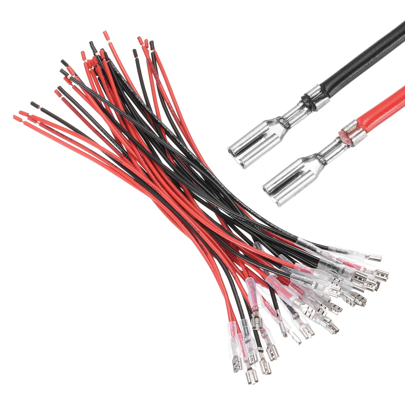 30Pcs Spade Crimp Terminal 4.8mm 20cm Wires