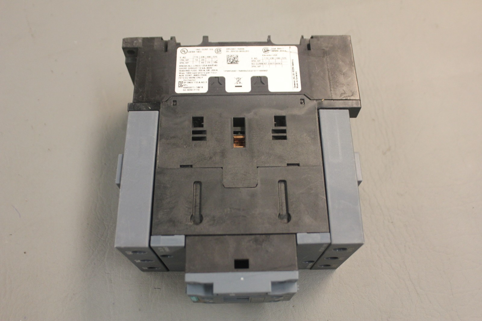 SIEMENS SIRIUS POWER CONTACTOR 3RT2047-1NB30