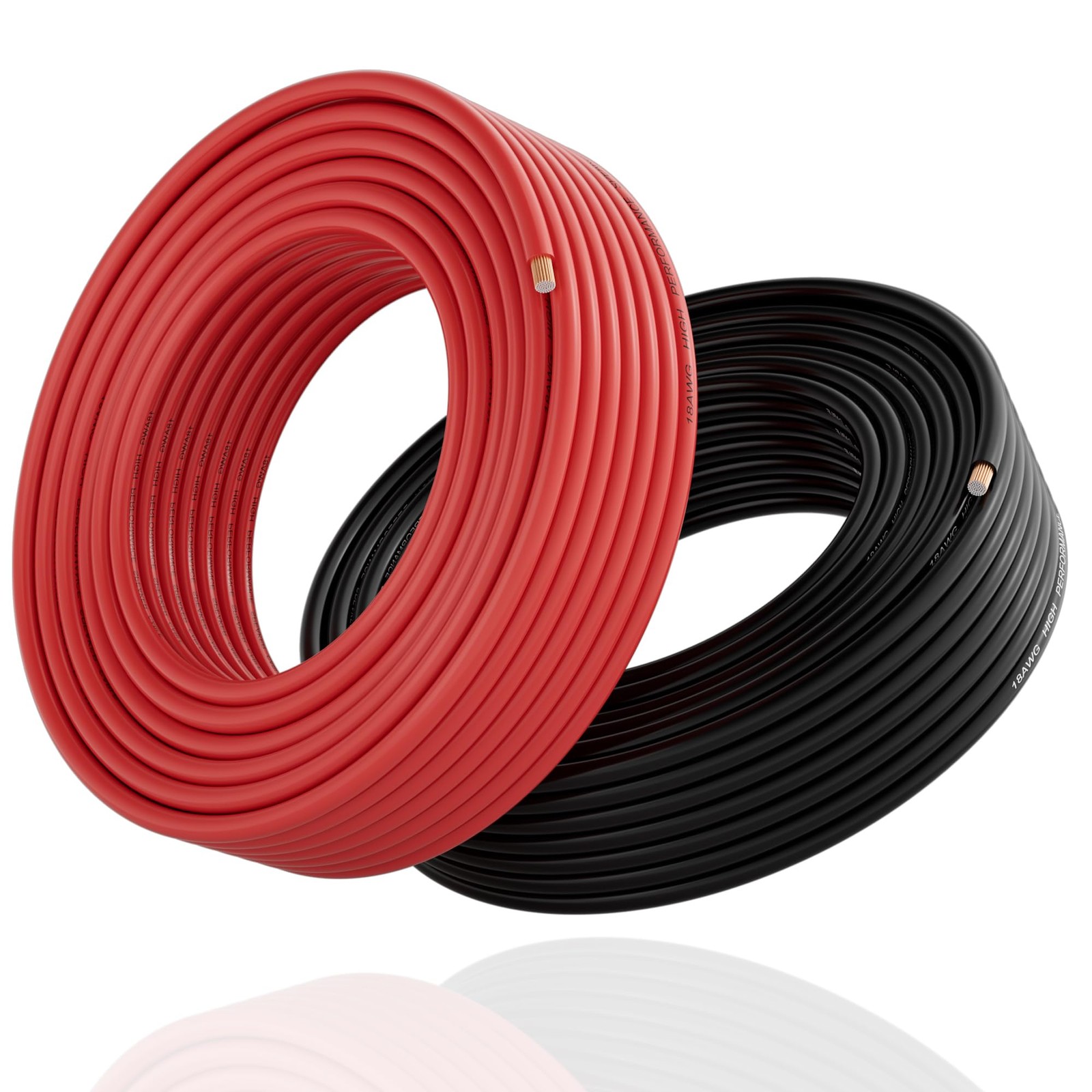 12AWG Battery Wire 25ft Red Black, Car Audio Remote Trailer Alarm DIY