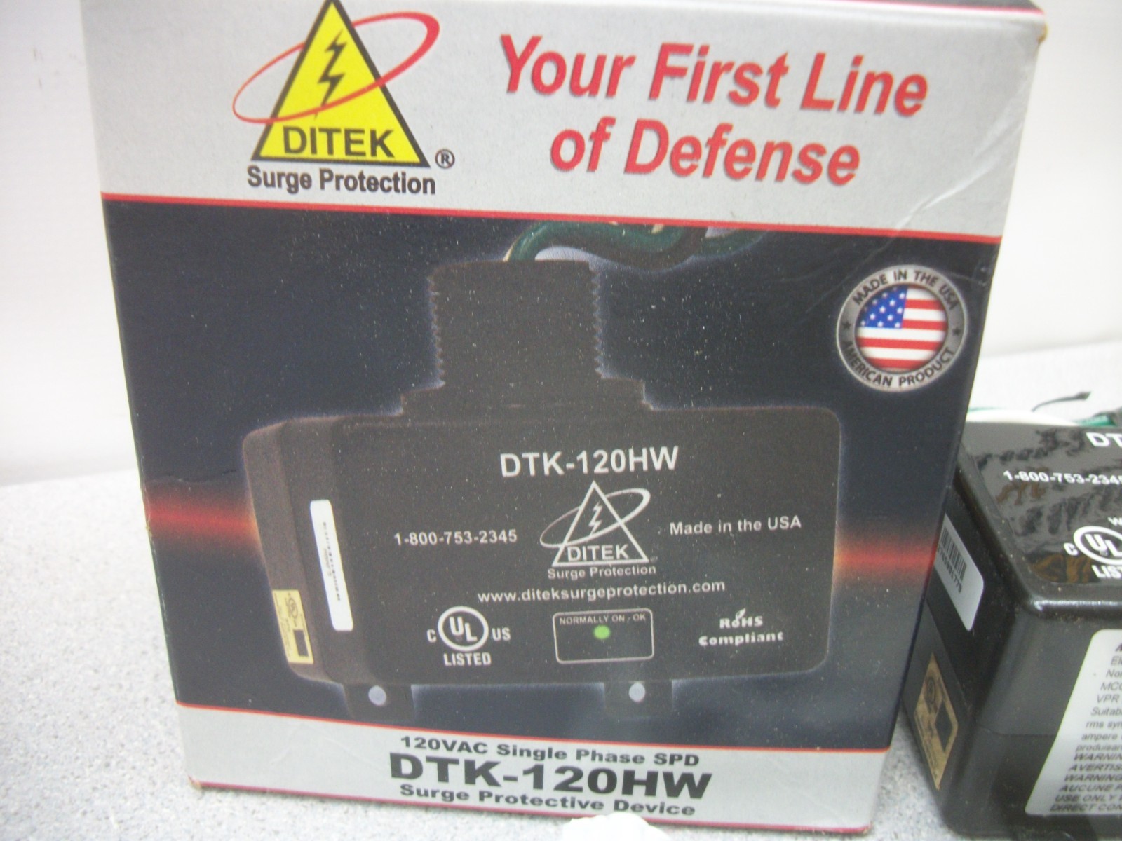 DITEK SURGE PROTECTIVE DEVICE DTK-120HW 120VOLT 1PH NIB