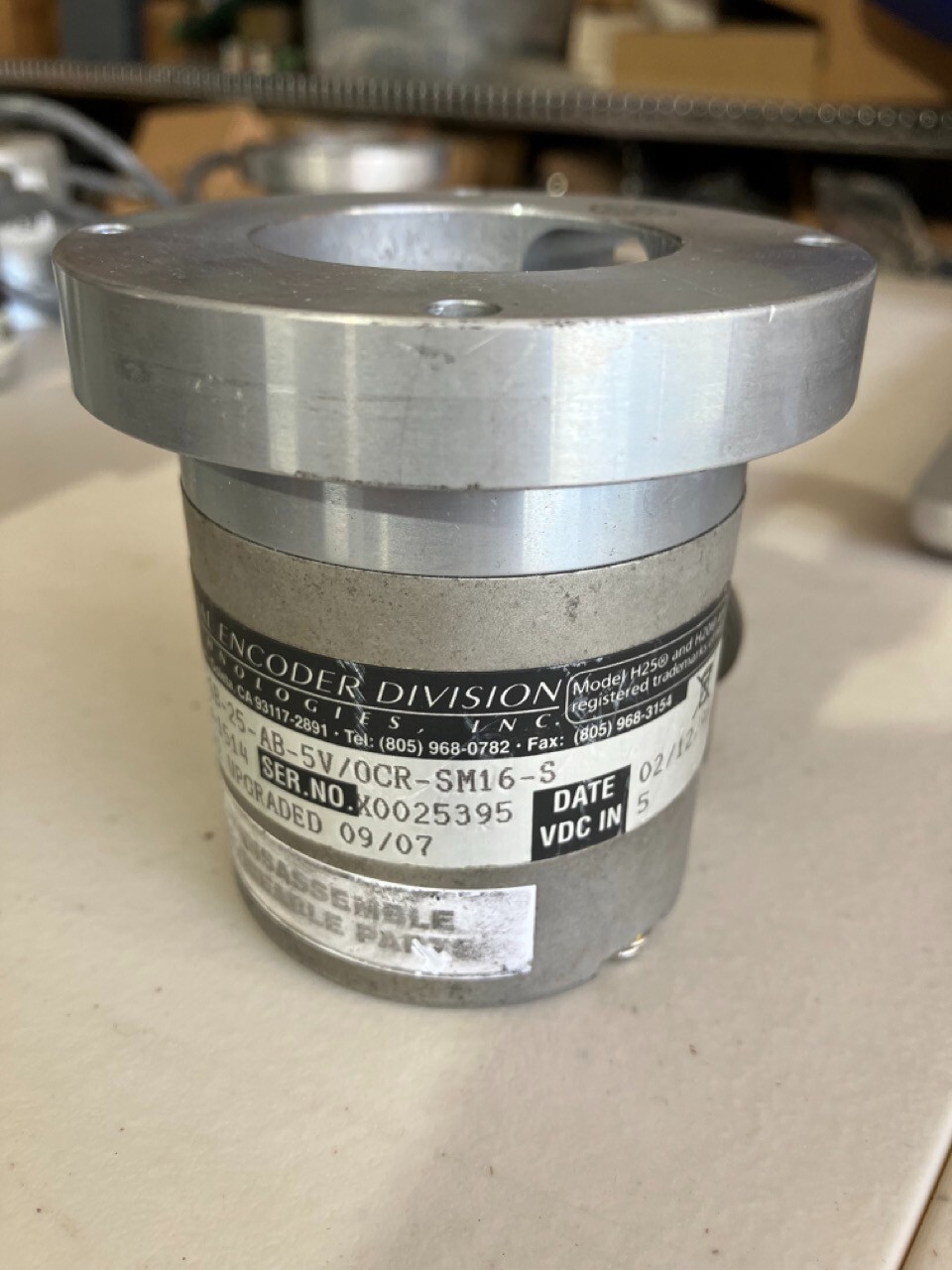 Industrial Encoder Corp Encoder (new, used only for testing) 5VDC X0025395