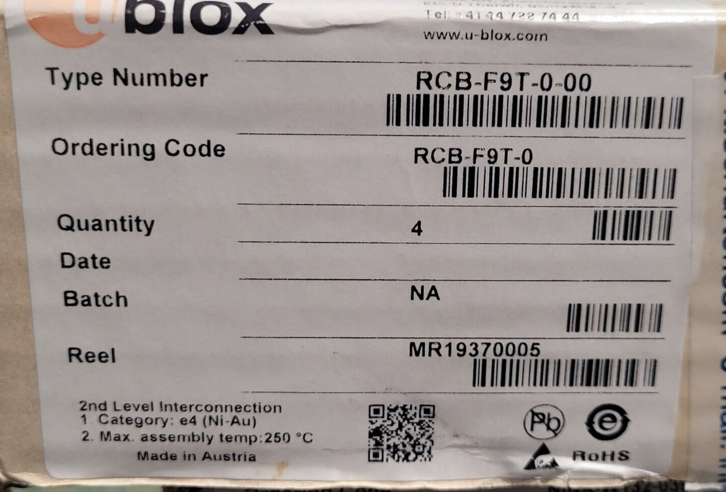 (1 PC) RCB-F9T-0 U-BLOX EVK ZED-F9T Timing Board