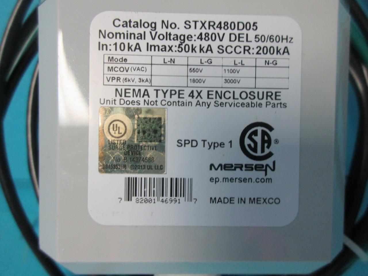 NEW MERSEN STXR480D05 SURGE PROTECTIVE DEVICE 480V 10KA IN PROTECTION NEW IN BOX