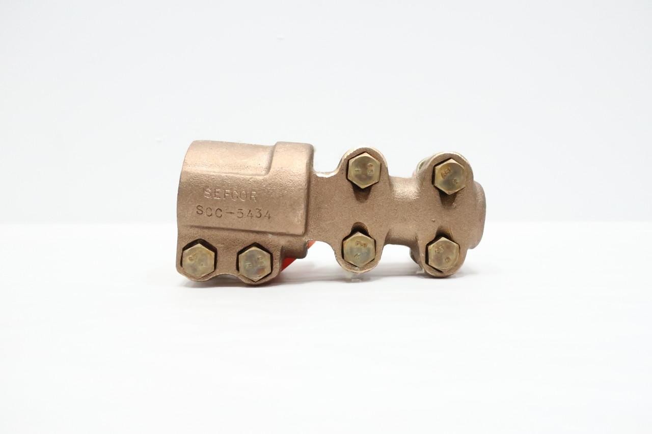 Sefcor 4/0-450M Straight Bolted Bronze Tee Connector