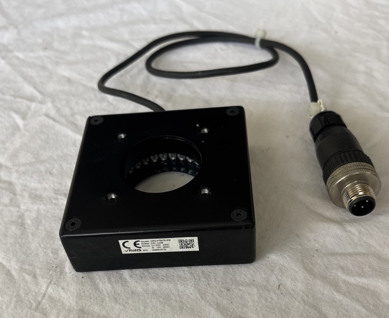 CCS Omron QSQ-070070-SW Square Ring Light, White M12 4-Pin Connection -Free Ship