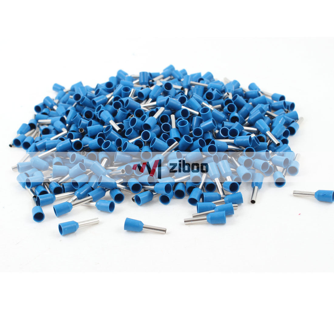 1000Pcs E1508 Crimp Connector Insulated Pin Terminal Blue forAWG 16 Wire 2.0mm