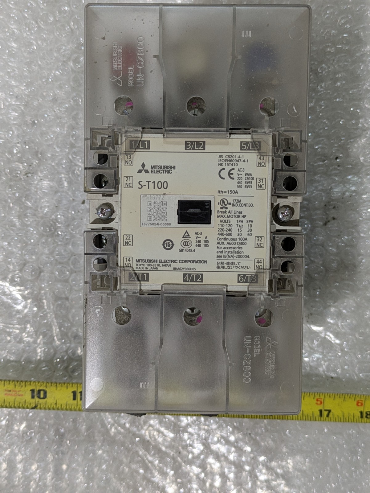 Mitsubishi S-T100 Magnetic Contactor JIS C8201-4-1 Industrial Motor Control