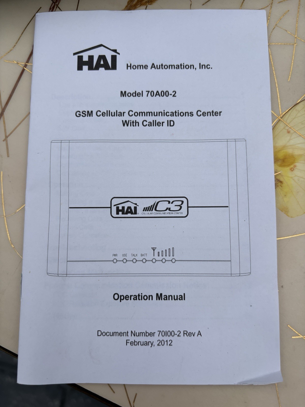 Hai Leviton 70A00-2 C3 Cellular Communication Emergency Backup Phone Service