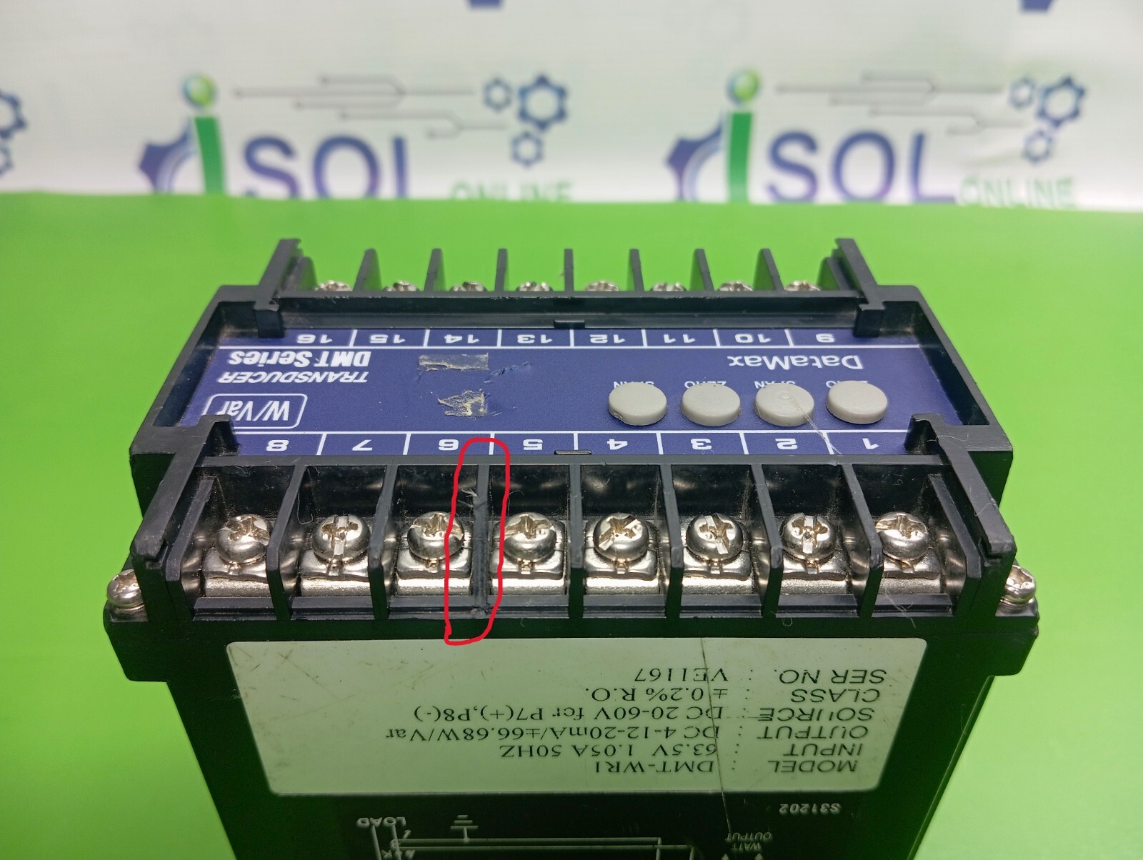 DataMax DMT-WR1 W/Var Single Phase Transducer DMT Series DMTWR1 1-Phase 2-Wire
