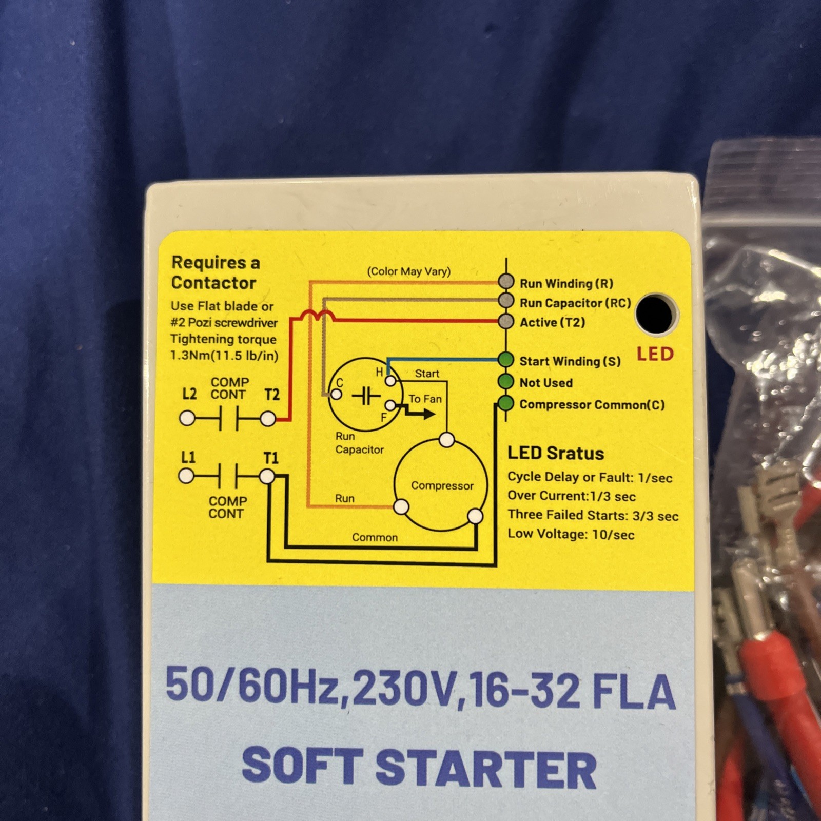 16-32A AC Soft Starter Motor Protection for Utility and/or Generator Power 230V