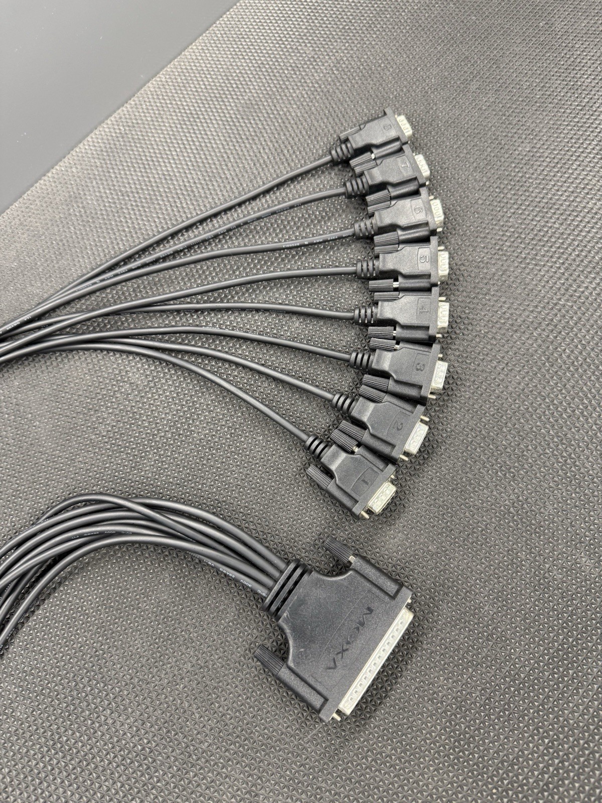 Moxa Opt8D 8 ports RS-232 octopus cable with male DB9 connectors